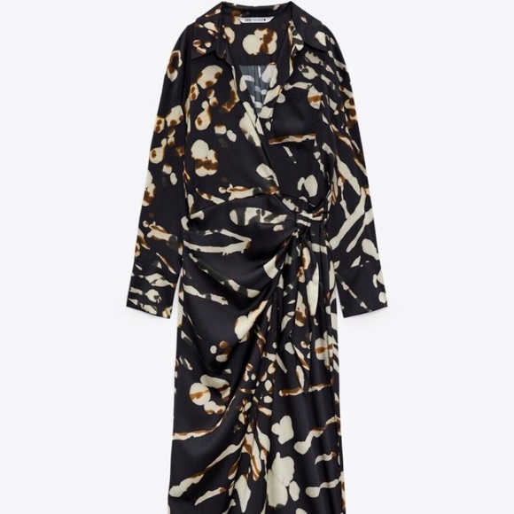 ZARA WRAP SHIRT DRESS - Picture 5 of 7